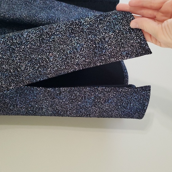 Clara Sun Woo Tunic Top Women Medium Multicolor Cold Shoulder Lagenlook Sparkle - Picture 5 of 14